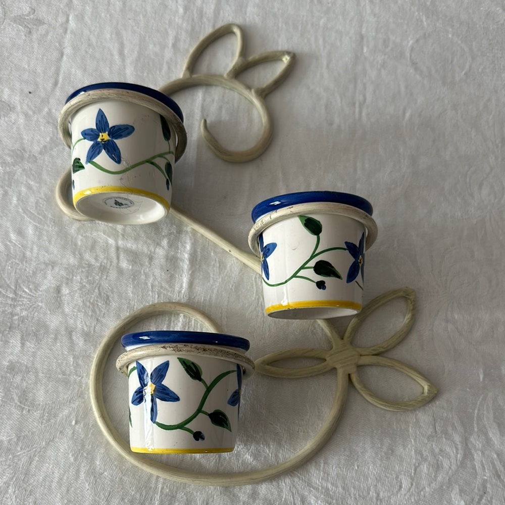 PartyLite P7768 Summer Vine Sconce 3 Votive Candle Tea light Holder